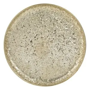 Platou Metalic Decorativ Bej cu Model Mozaic Ø30cm