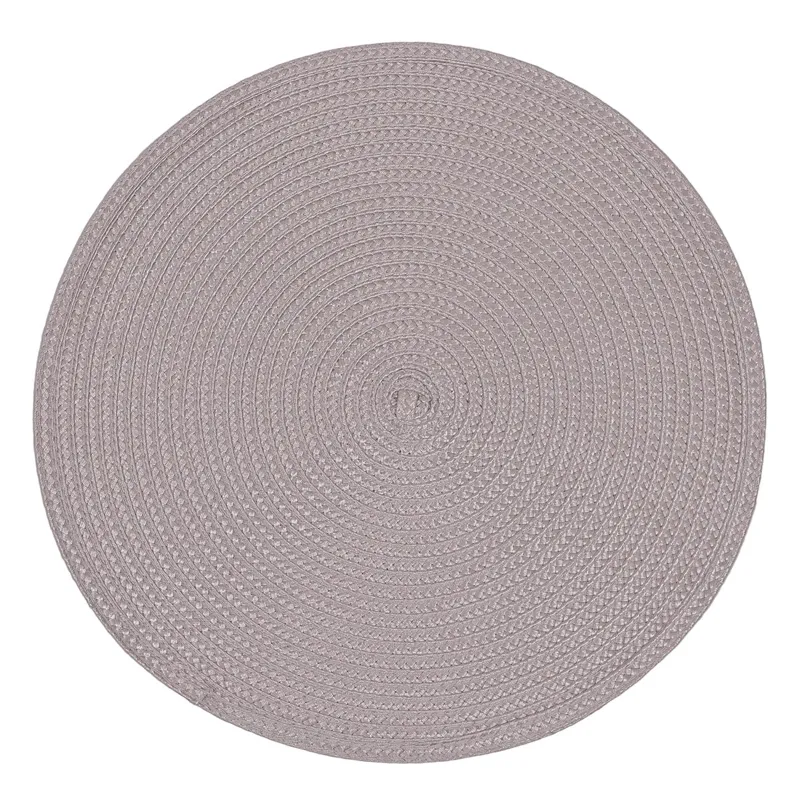Suport Farfurie Rotund Impletit Taupe Ø38cm