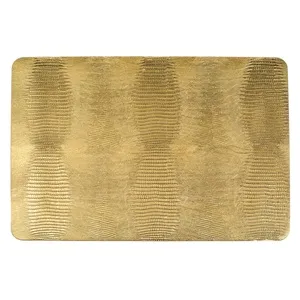 Suport Farfurie Decorativ Aurie Model Croco pentru Masa de Craciun