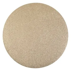 Suport Farfurie Rotund cu Glitter Bej Sampanie pentru Masă de Craciun