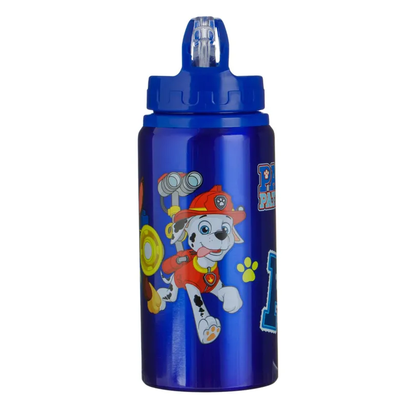 Sticla de apa din aluminiu cu flip top, 500 ml, Albastra, pentru copii