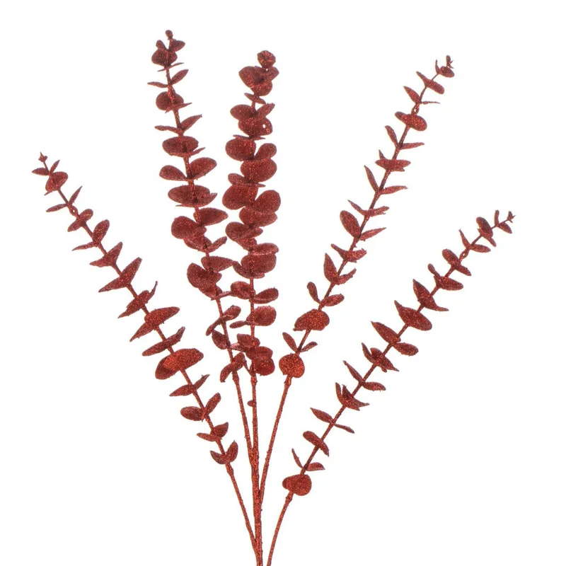 Ramură Decorativă cu Crenguțe Roșii, Tulpină Scurtă 84 cm