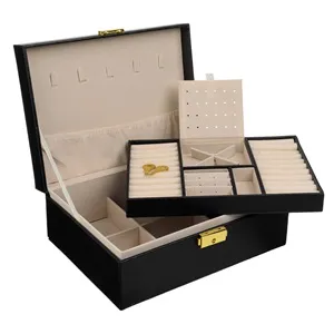 Cutie Organizator Bijuterii cu 2 Nivele și Lacăt, 23x17x9cm – poza 2