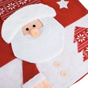 Husa Decorativa pentru Scaun de Crăciun cu Cap 3D Mos Crăciun – poza 4