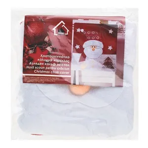 Husa Decorativa pentru Scaun de Crăciun cu Cap 3D Mos Crăciun – poza 7