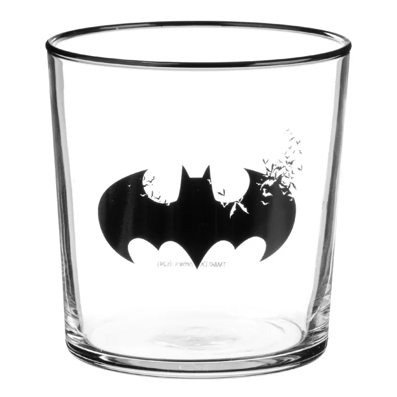Pahar sticlă Batman cu margine neagră 380ml