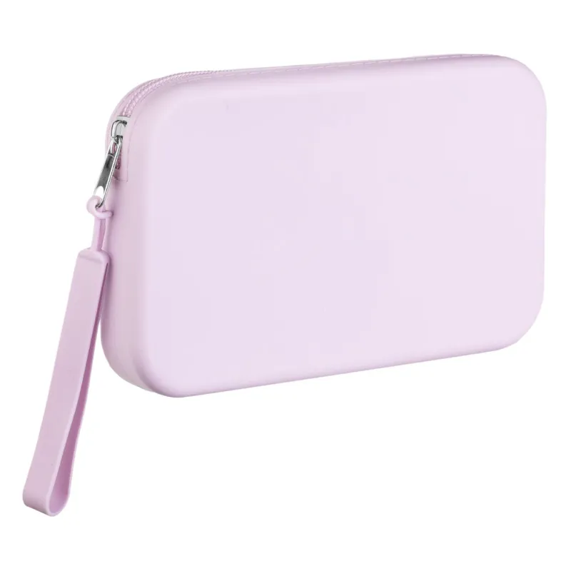 Portfard din Silicon Lila cu Maner Detasabil, 20x2.5x11.5cm