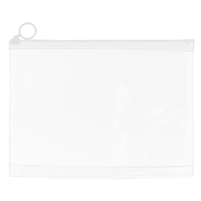 Portfard transparent cu fermoar pentru organizare cosmetice și obiecte mici