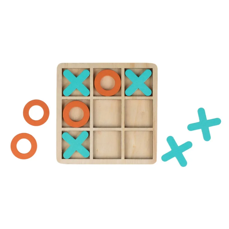 Joc Tic Tac Toe din Lemn cu 10 Piese