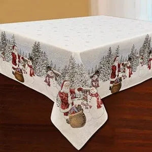 Fata de Masa de Craciun Tapestry Mos Craciun Om de Zapada 180x140cm