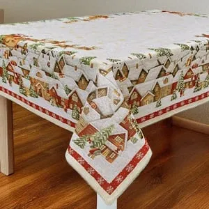 Fata de Masa de Craciun Tapestry Om de Zapada 180x140cm