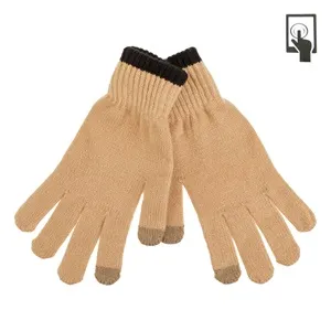 Manusi Tricotate Bej pentru Ecran Tactil – Accesorii de Iarnă – poza 2