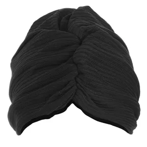 Turban de Iarna Negru Ribbed – poza 3