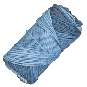 Fir de tricotat acrilic bicolor albastru ciel 100g