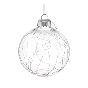 Glob Transparent de Crăciun cu 35 de Becuri LED - Lumină Festivă