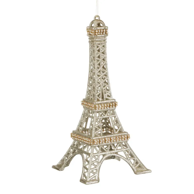 Ornament Turn Eiffel de Masă Argintiu 26 cm pentru Decorațiuni
