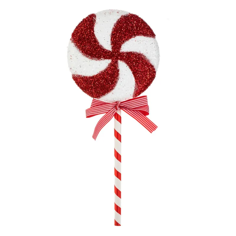 Ornament Brad Crăciun Stick Acadea Spumă Roșu Alb 61cm