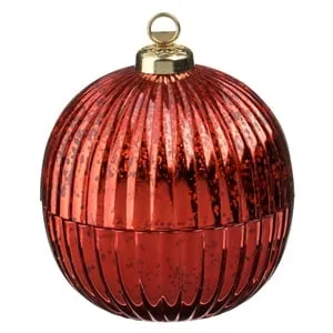 Lumanare Decorativă de Crăciun – Glob Parfumat din Sticlă