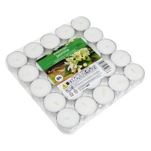 Lumanari tip pastila parfumate albe cu aroma de iasomie