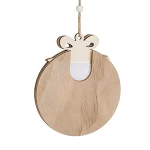 Ornament Decorativ de Craciun, Rama Foto din Lemn, 13x15cm – poza 3