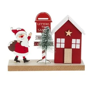 Decorare de Crăciun din Lemn – Set Mos Craciun