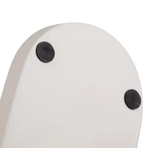 Tavă Ovală Minimalistă din Ciment Bej pentru Baie – poza 5