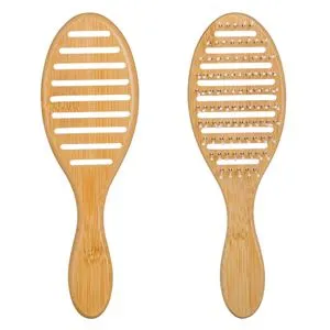 Perie de par ovală din bambus, 21 cm pentru îngrijirea părului