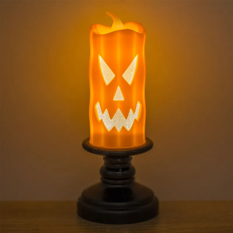 Lampa Halloween Dovleac cu LED Alb Cald, Decorativă pentru Sezon