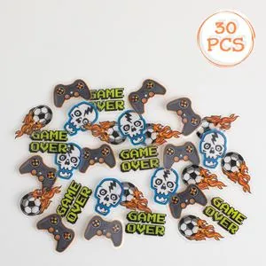 Decoratiuni Spite Bicicleta cu Modele Gamer, Football si Skull - Set 30 Bucati