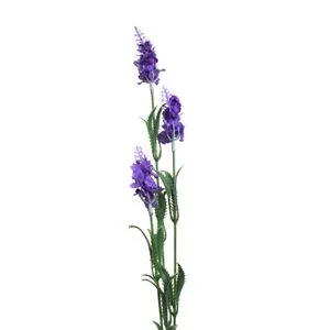 Ramură artificială de lavandă cu flori mov inchis, 65cm