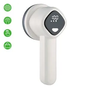 Aparat de îndepărtat scame cu ecran digital LED, reîncărcabil USB, cap de tăiere 5.5 cm, 6 lame, alb