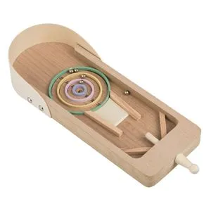 Joc de masă Pinball din lemn, 2 jucători, versiune miniaturală