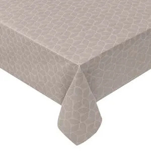 Fata de masă plastifiată, Bej cu model frunze, 180x140cm