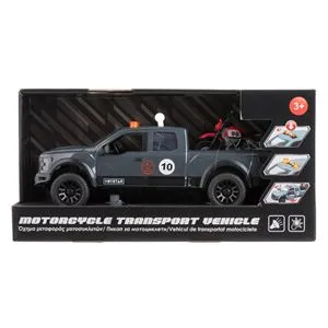 Masina de transport motocicleta cu sunet si lumini, gri