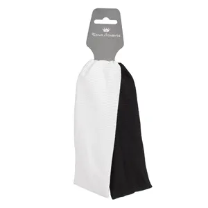 Panglică de păr ribbed alb-negru pentru femei, set 2 bucăți – poza 3