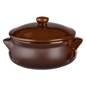 Vas din Ceramică cu Capac pentru Cuptor 580ml