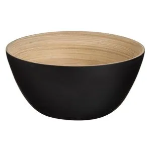 Bol din Bambus Negru cu Detalii Naturale - Design Rustic
