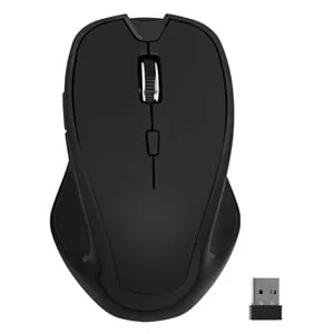 Mouse fără fir ergonomic cu adaptor 2.4 GHz, negru – poza 2