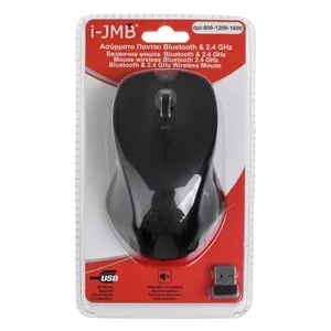 Mouse fără fir ergonomic cu adaptor 2.4 GHz, negru – poza 4