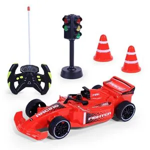 Mașină de curse Formula F1 cu telecomandă, semafor, lumini și sunete, scara 1:20