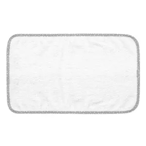 Prosop de față din bumbac pentru copii, 50x30 cm, alb cu margine gri – poza 2