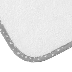 Prosop de față din bumbac pentru copii, 50x30 cm, alb cu margine gri – poza 3