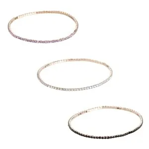 Set Bratari Aurie cu Strass și Elastic pentru Femei
