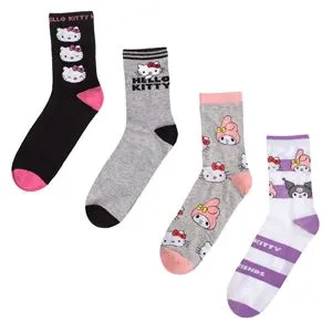 Sosete de iarnă cu dungi Hello Kitty pentru copii