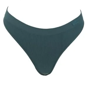 Chiloți string ribbed seamless petrol cu vinietă pentru femei – poza 2