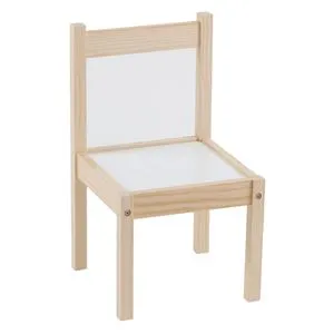 Scaun din lemn alb pentru copii, 29x29x50.5 cm