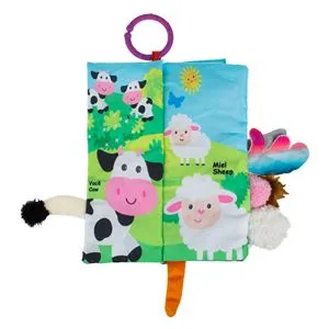 Carte textilă suspendabilă cu animale 3D pentru bebeluși