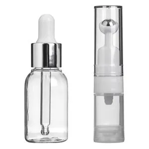Set Sticle Transparente de Călătorie cu Pipetă și Roller pentru Lichide