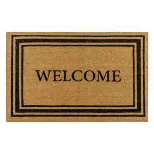 Covoraș intrare natural din fibră de cocos 90x60cm cu mesaj Welcome