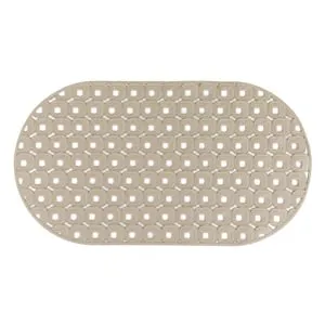 Covoras Baie Square Antiderapant Taupe pentru Bană